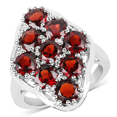 5.22 Carat Genuine Garnet .925 Sterling Silver Ring by Bids.com