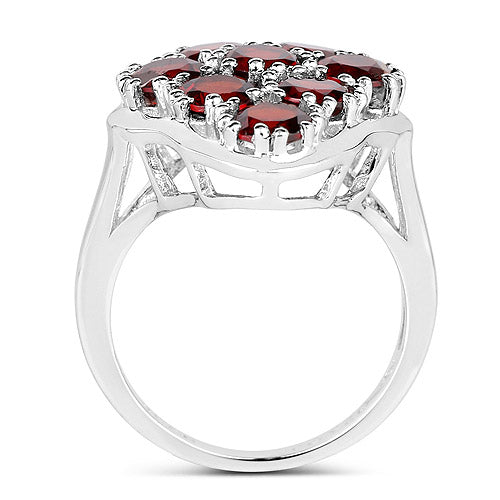5.22 Carat Genuine Garnet .925 Sterling Silver Ring by Bids.com