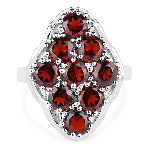 5.22 Carat Genuine Garnet .925 Sterling Silver Ring by Bids.com