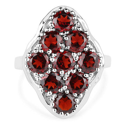 5.22 Carat Genuine Garnet .925 Sterling Silver Ring by Bids.com