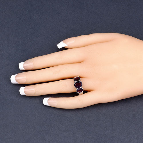 3.20 Carat Genuine Amethyst .925 Sterling Silver Ring  DestGlow