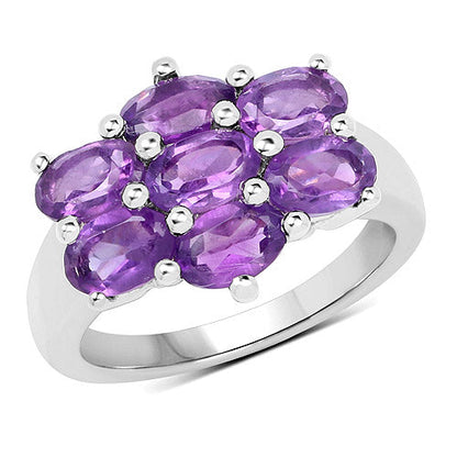 3.01 Carat Genuine Amethyst .925 Sterling Silver Ring by Bids.com