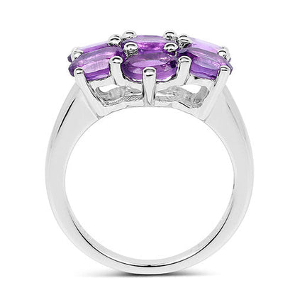 3.01 Carat Genuine Amethyst .925 Sterling Silver Ring by Bids.com