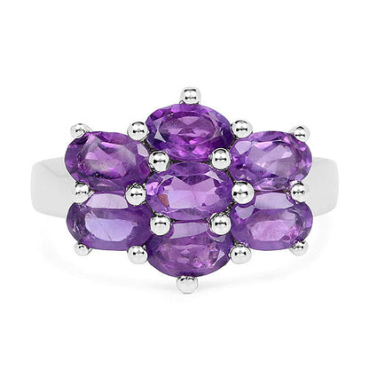 3.01 Carat Genuine Amethyst .925 Sterling Silver Ring by Bids.com