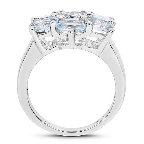 3.57 Carat Genuine Blue Topaz .925 Sterling Silver Ring by Bids.com