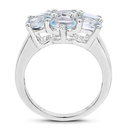 3.57 Carat Genuine Blue Topaz .925 Sterling Silver Ring by Bids.com