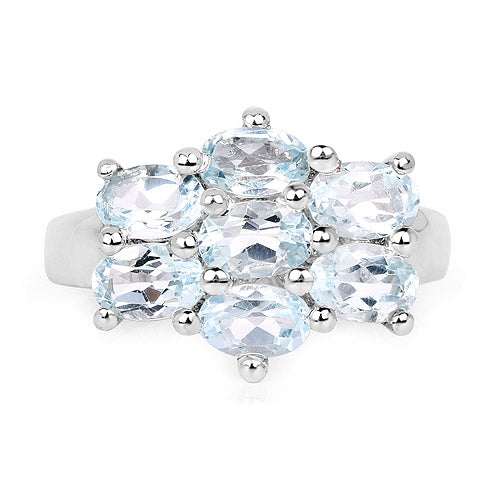 3.57 Carat Genuine Blue Topaz .925 Sterling Silver Ring by Bids.com