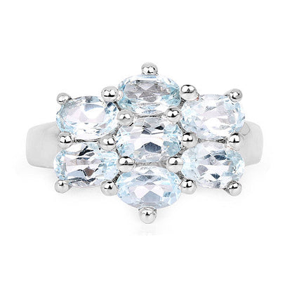 3.57 Carat Genuine Blue Topaz .925 Sterling Silver Ring by Bids.com