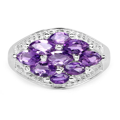 1.91 Carat Genuine Amethyst .925 Sterling Silver Ring by Bids.com
