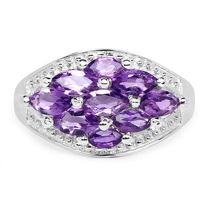 1.91 Carat Genuine Amethyst .925 Sterling Silver Ring by Bids.com