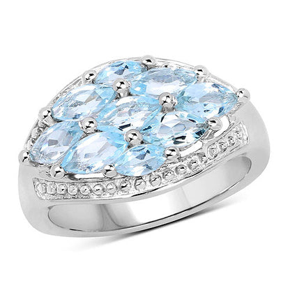 2.50 Carat Genuine Blue Topaz .925 Sterling Silver Ring by Bids.com