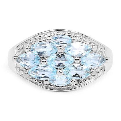 2.50 Carat Genuine Blue Topaz .925 Sterling Silver Ring by Bids.com