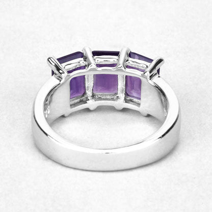 2.85 Carat Genuine Amethyst .925 Sterling Silver Ring by Bids.com