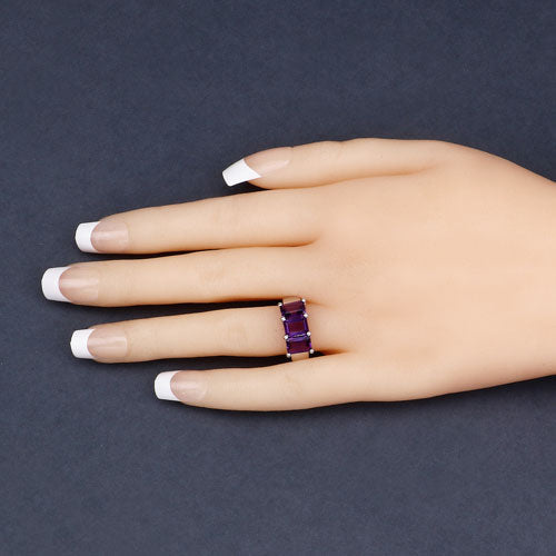 2.85 Carat Genuine Amethyst .925 Sterling Silver Ring by Bids.com