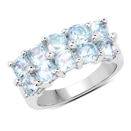 3.60 Carat Genuine Blue Topaz .925 Sterling Silver Ring by Bids.com