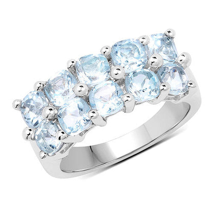 3.60 Carat Genuine Blue Topaz .925 Sterling Silver Ring by Bids.com