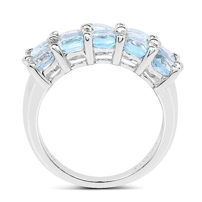 3.60 Carat Genuine Blue Topaz .925 Sterling Silver Ring by Bids.com