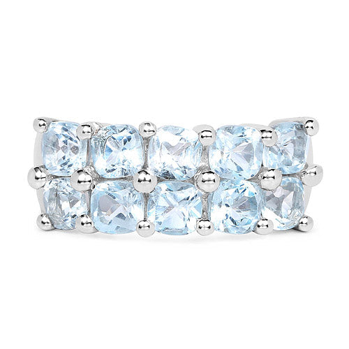 3.60 Carat Genuine Blue Topaz .925 Sterling Silver Ring by Bids.com