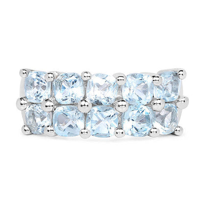 3.60 Carat Genuine Blue Topaz .925 Sterling Silver Ring by Bids.com