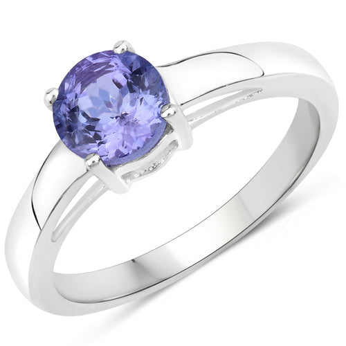 0.95 Carat Genuine Tanzanite .925 Sterling Silver Ring by Bids.com