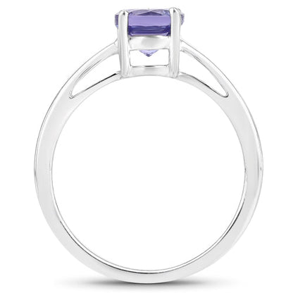 0.95 Carat Genuine Tanzanite .925 Sterling Silver Ring by Bids.com