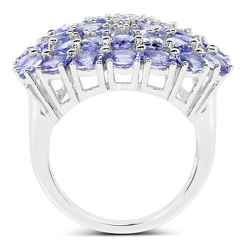 5.93 Carat Genuine Tanzanite .925 Sterling Silver Ring by Bids.com