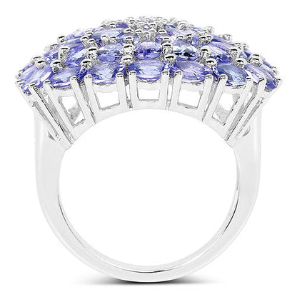 5.93 Carat Genuine Tanzanite .925 Sterling Silver Ring by Bids.com