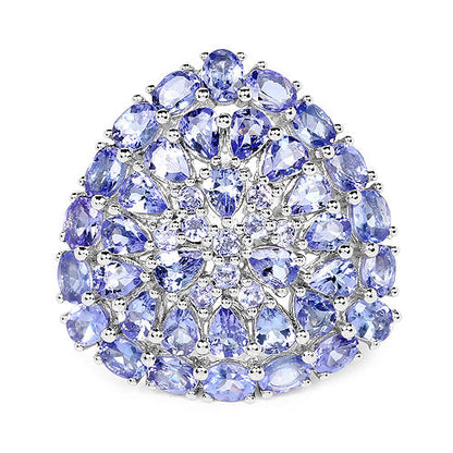 5.93 Carat Genuine Tanzanite .925 Sterling Silver Ring by Bids.com