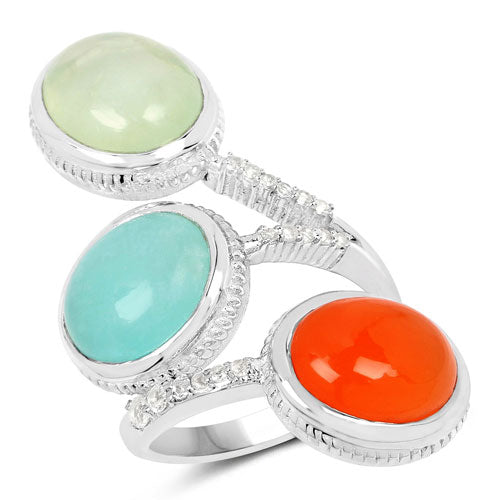 9.50 Carat Genuine Multi Stone .925 Sterling Silver Ring by Bids.com