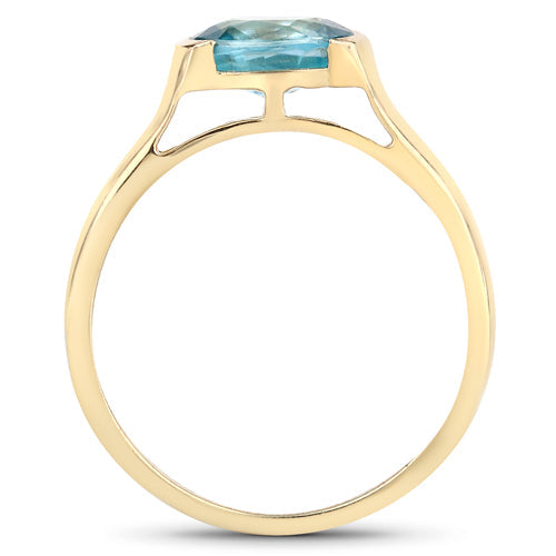 2.00 Carat Genuine Blue Zircon .925 Sterling Silver Ring by Bids.com