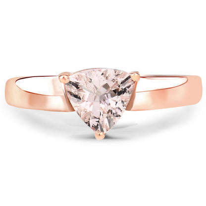 0.90 Carat Genuine Morganite .925 Sterling Silver Ring by Bids.com