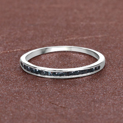 0.20 Carat Genuine Blue Diamond .925 Sterling Silver Ring by Bids.com