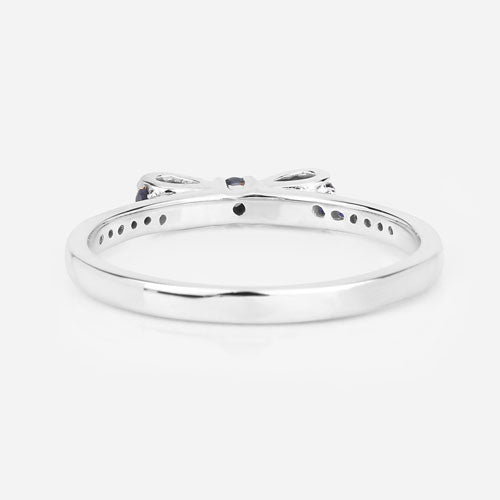 0.31 Carat Genuine Blue Sapphire 14K White Gold Ring  DestGlow