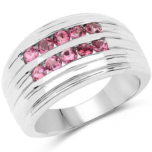 1.00 Carat Genuine Pink Tourmaline .925 Sterling Silver Ring by Bids.com