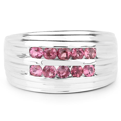 1.00 Carat Genuine Pink Tourmaline .925 Sterling Silver Ring by Bids.com