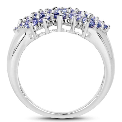 2.03 Carat Genuine Tanzanite .925 Sterling Silver Ring by Bids.com