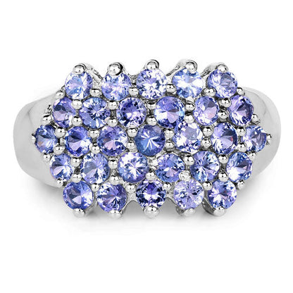 2.03 Carat Genuine Tanzanite .925 Sterling Silver Ring by Bids.com