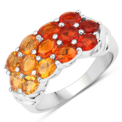 1.56 Carat Genuine Fire Opal .925 Sterling Silver Ring by Bids.com