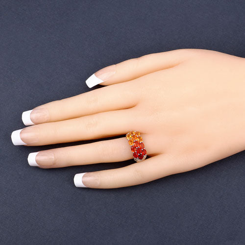1.56 Carat Genuine Fire Opal .925 Sterling Silver Ring by Bids.com