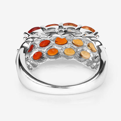 1.56 Carat Genuine Fire Opal .925 Sterling Silver Ring by Bids.com