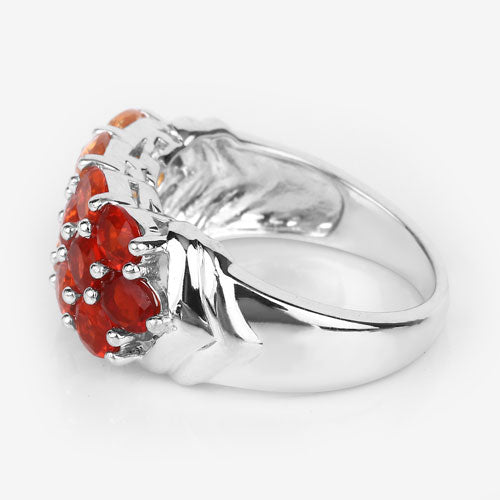 1.56 Carat Genuine Fire Opal .925 Sterling Silver Ring by Bids.com