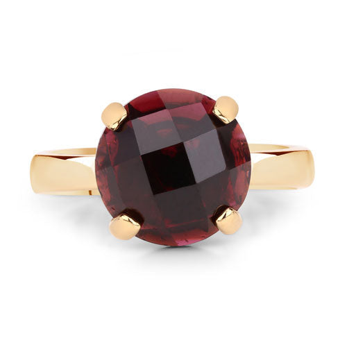 7.38 Carat Genuine Garnet .925 Sterling Silver Ring  DestGlow