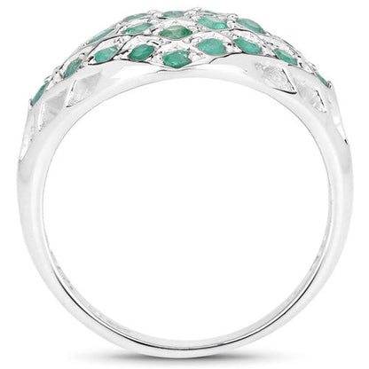 0.90 Carat Genuine Emerald .925 Sterling Silver Ring by Bids.com