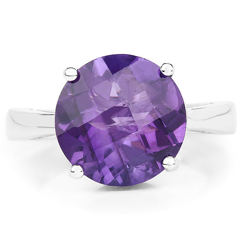5.60 Carat Genuine Amethyst .925 Sterling Silver Ring by Bids.com