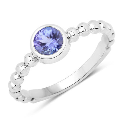 0.47 Carat Genuine Tanzanite .925 Sterling Silver Ring  DestGlow