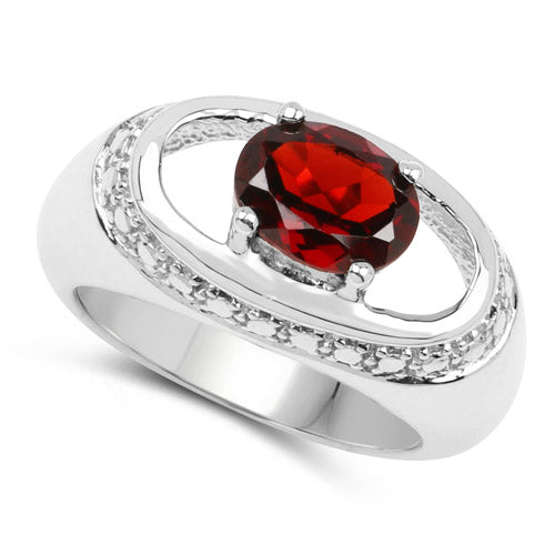 2.50 Carat Genuine Garnet .925 Sterling Silver Ring by Bids.com