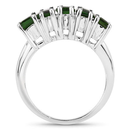3.25 Carat Genuine Chrome Diopside .925 Sterling Silver Ring by Bids.com