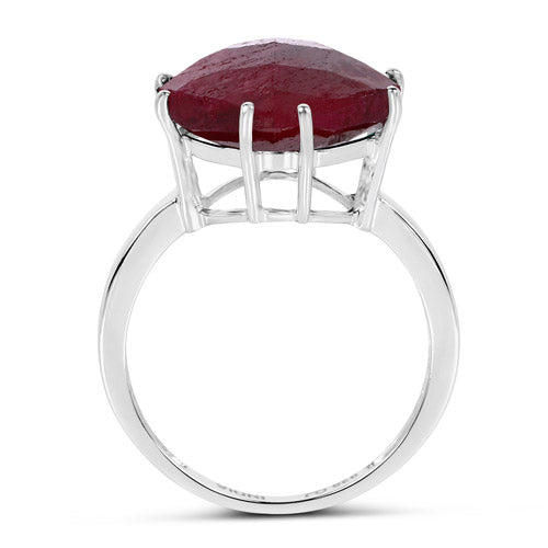 8.20 Carat Dyed Ruby .925 Sterling Silver Ring by Bids.com