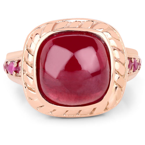 9.14 Carat Glass Filled Ruby and Ruby .925 Sterling Silver Ring by Bids.com