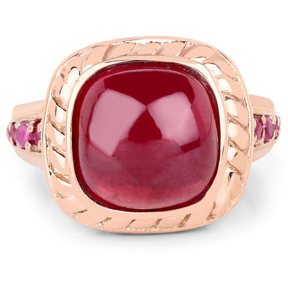 9.14 Carat Glass Filled Ruby and Ruby .925 Sterling Silver Ring by Bids.com